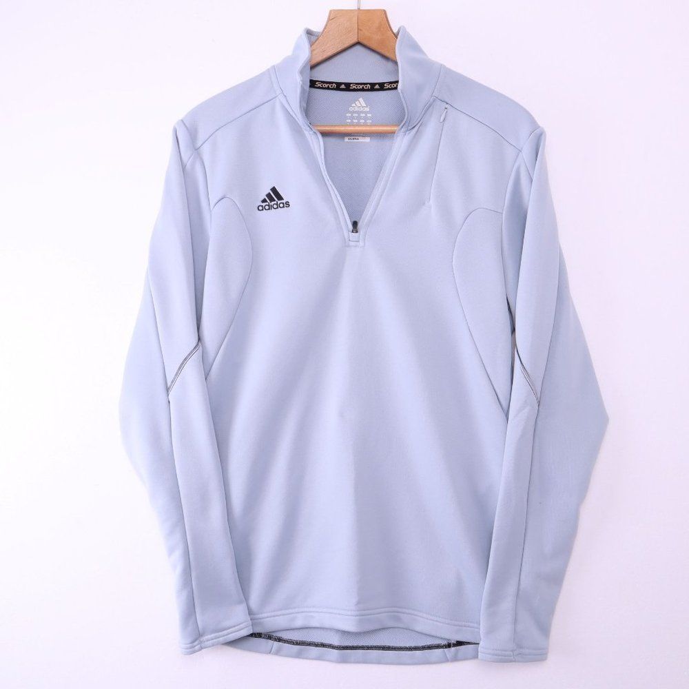 ADIDAS Quarter Zip Light Blue Pullover